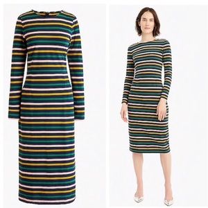 J.Crew Long-sleeve striped dress
